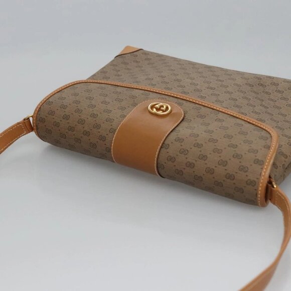 GUCCI Micro GG Supreme Shoulder Bag PVC Beige Gold 001 14 5364 Auth ep7769 - Picture 7 of 16